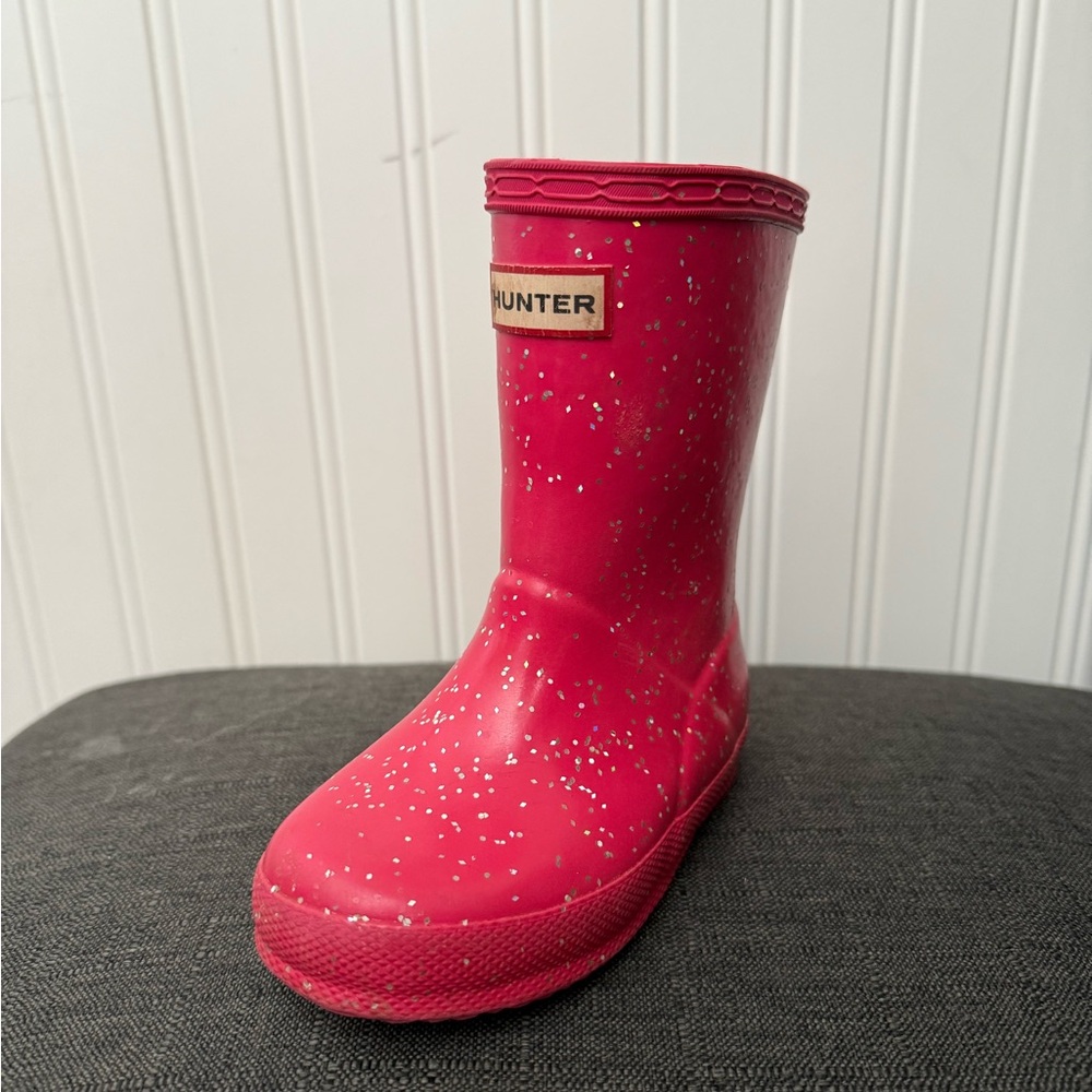 Hunter Pink Sparkle Rain Boots (Pair)